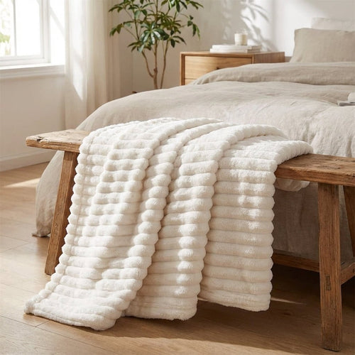 Velvet Plush Cosy Throw - Thick Home Warmth Comfort