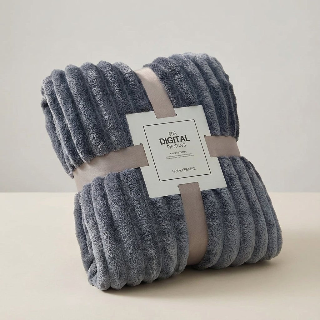 Velvet Plush Cosy Throw - Thick Home Warmth Comfort