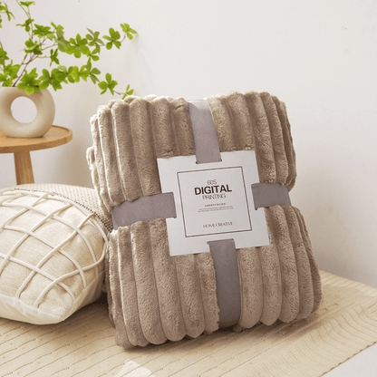 Velvet Plush Cosy Throw - Thick Home Warmth Comfort