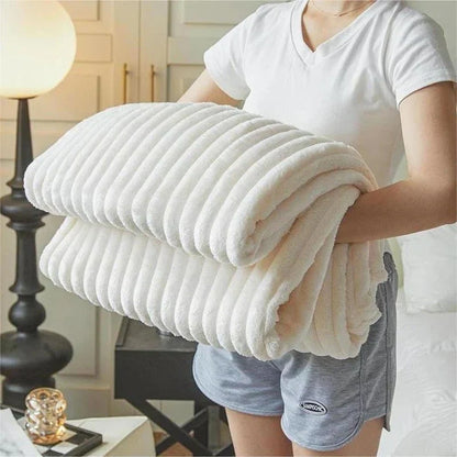 Velvet Plush Cosy Throw - Thick Home Warmth Comfort