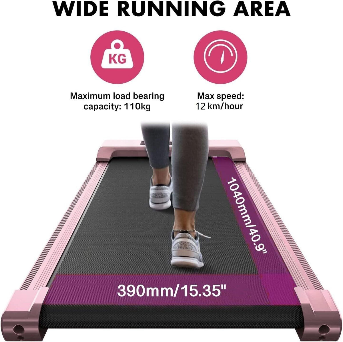 Tapis de Marche Portable à Glisser Sous le Bureau — 3 Couleurs