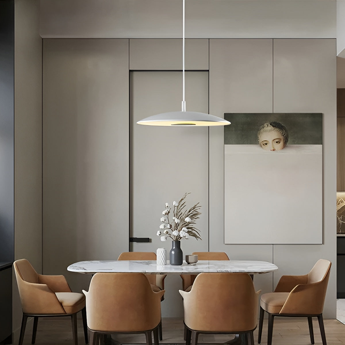 Suspension LED Fer et Nickel Décorative Moderne | Lumière Chaude Élégante