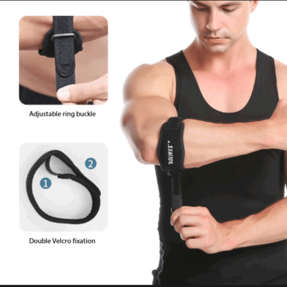 Men's Elbow Strap - Targeted Compression Integrated Pad Sport Gym
