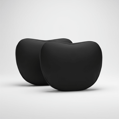 Premium Plush Car Headrest & Lumbar Support Set - Driver Comfort