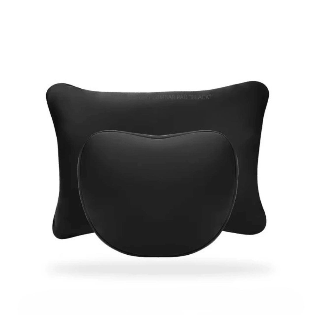 Premium Plush Car Headrest & Lumbar Support Set - Driver Comfort