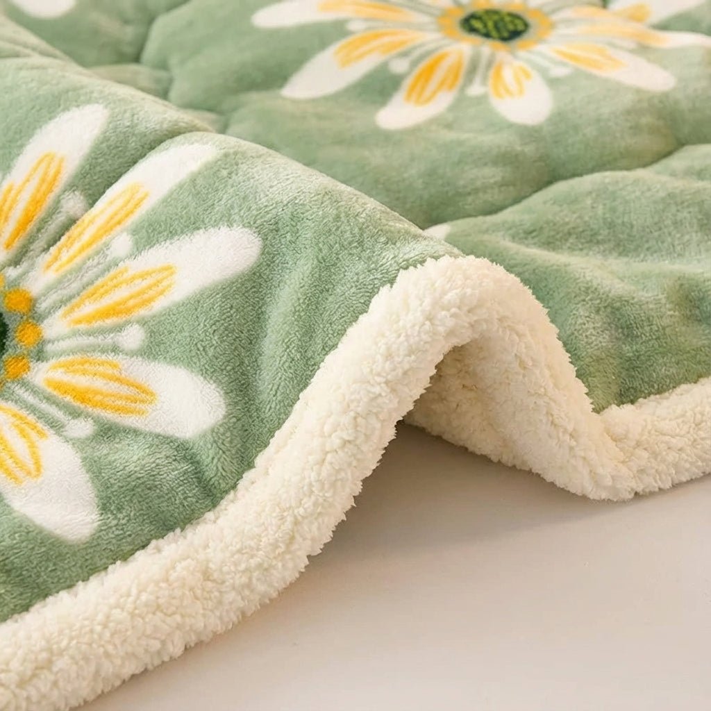 Thick Winter Blanket Set - Reversible Dual-Face Plush Comfort