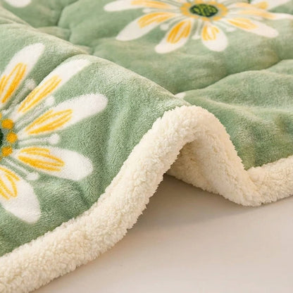 Thick Winter Blanket Set - Reversible Dual-Face Plush Comfort