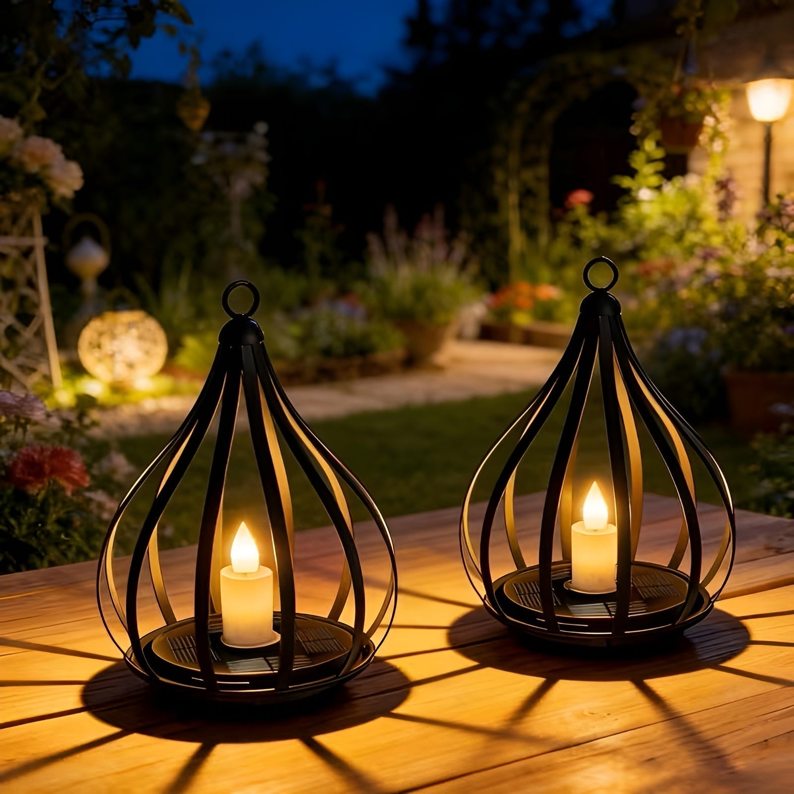 Lampe Goutte Solaire Décorative Jardin | Set 2 ou 4 Résistante aux Intempéries