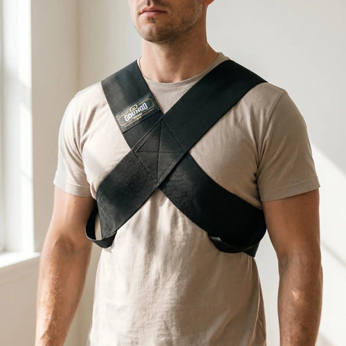 Men's Back Support - Cross-Back Double Straps Office Discreet