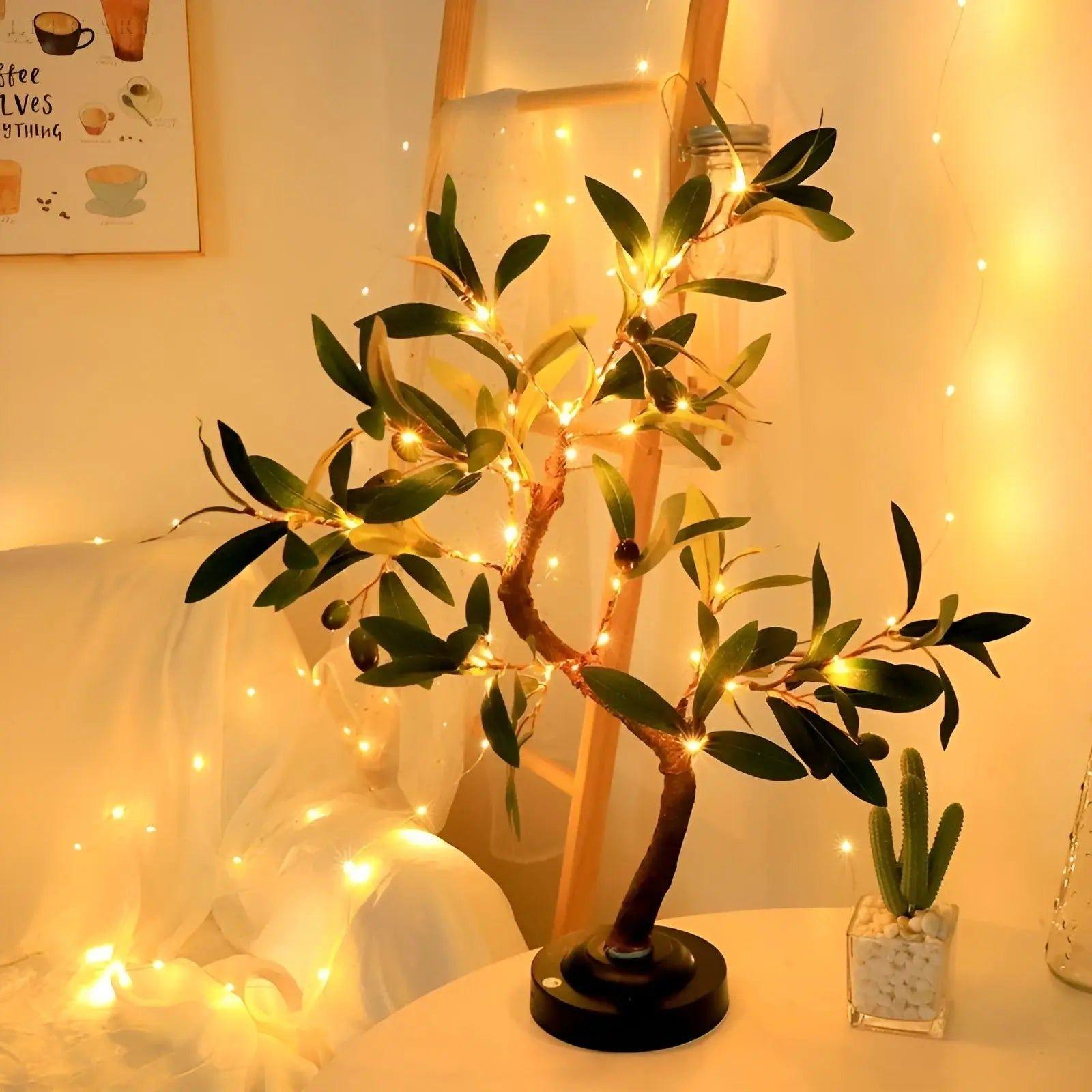 SparkleTree Lampe Arbre LED Décorative | Vert Lumière Chaude pour Salon