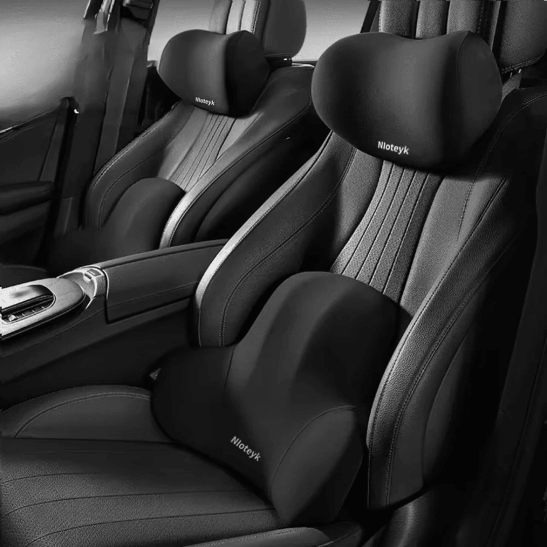 Cervical & Lumbar Car Support - Memory Foam Ergonomic Set