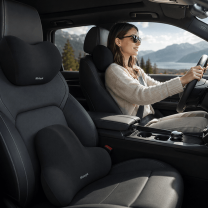 Cervical & Lumbar Car Support - Memory Foam Ergonomic Set