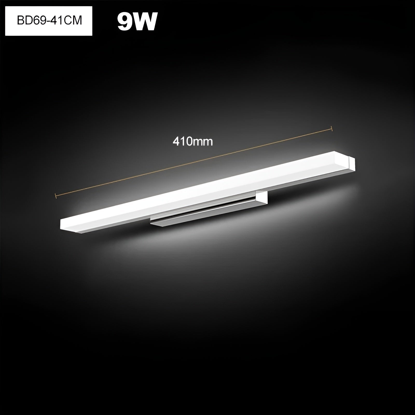 Miroir LED Résistant Humidité | Stylé Salle de Bain et Chambre 41cm Chaud ou Froid