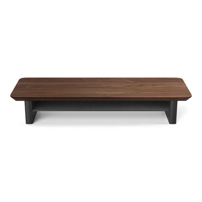 Rehausse-Écran Étagère de Bureau en Noyer — Ergonomie et Rangement