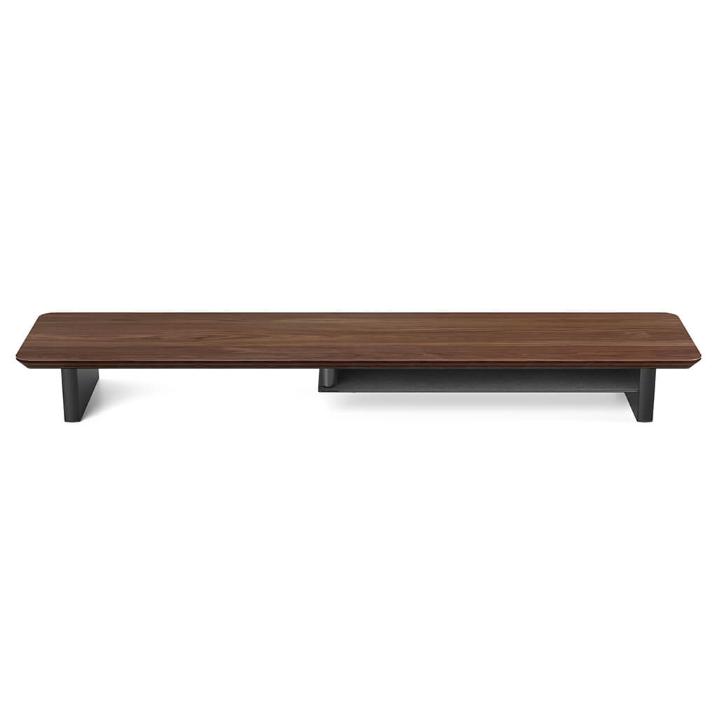 Rehausse-Écran Étagère de Bureau en Noyer — Ergonomie et Rangement