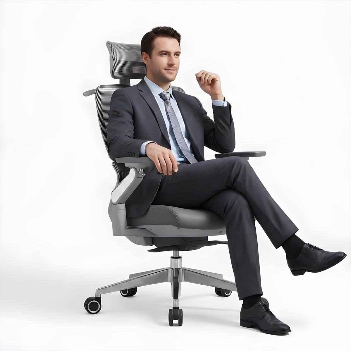 Chaise de Bureau Apex en Maille Haute Performance — Ergonomie Avancée
