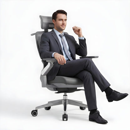 Chaise de Bureau Apex en Maille Haute Performance — Ergonomie Avancée