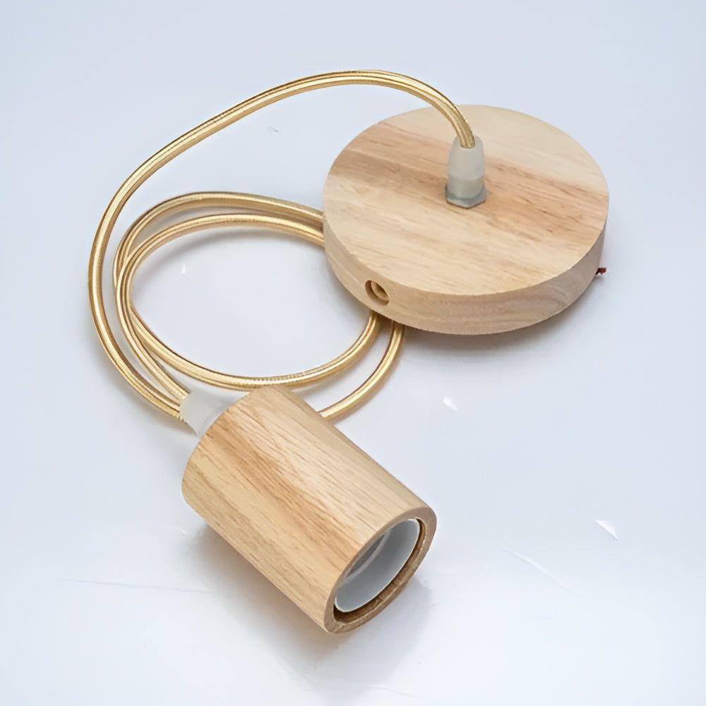 WoodGlow Suspension Bois Italien Qualité Commerciale | Ovale ou Ronde Carrée