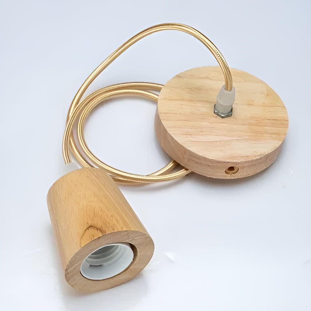 WoodGlow Suspension Bois Italien Qualité Commerciale | Ovale ou Ronde Carrée