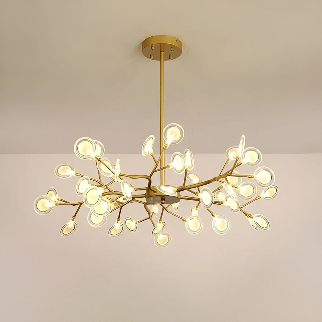 Lustre Branches et Lucioles Élégant | 30 Lumières Ambiance Féerique Noir