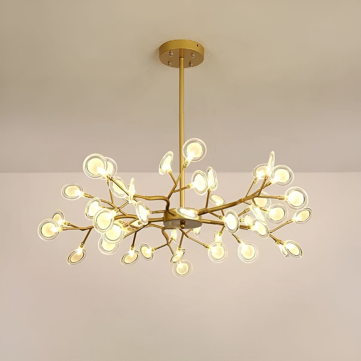 Lustre Branches et Lucioles Élégant | 30 Lumières Ambiance Féerique Noir