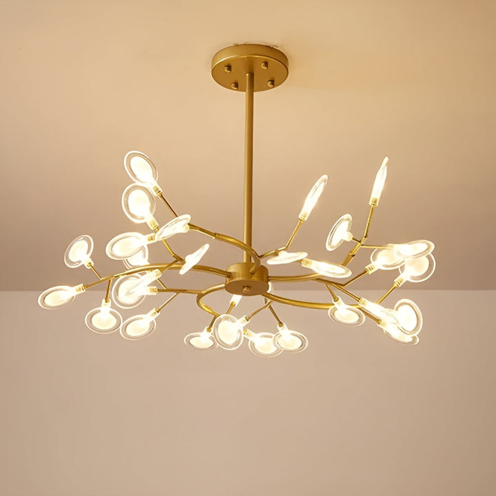 Lustre Branches et Lucioles Élégant | 30 Lumières Ambiance Féerique Noir
