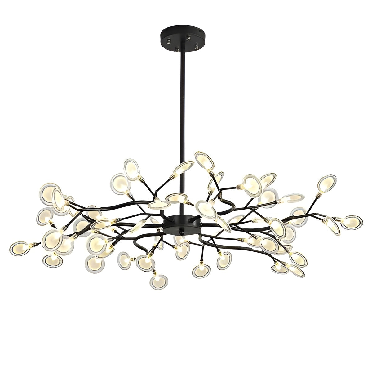 Lustre Branches et Lucioles Élégant | 30 Lumières Ambiance Féerique Noir