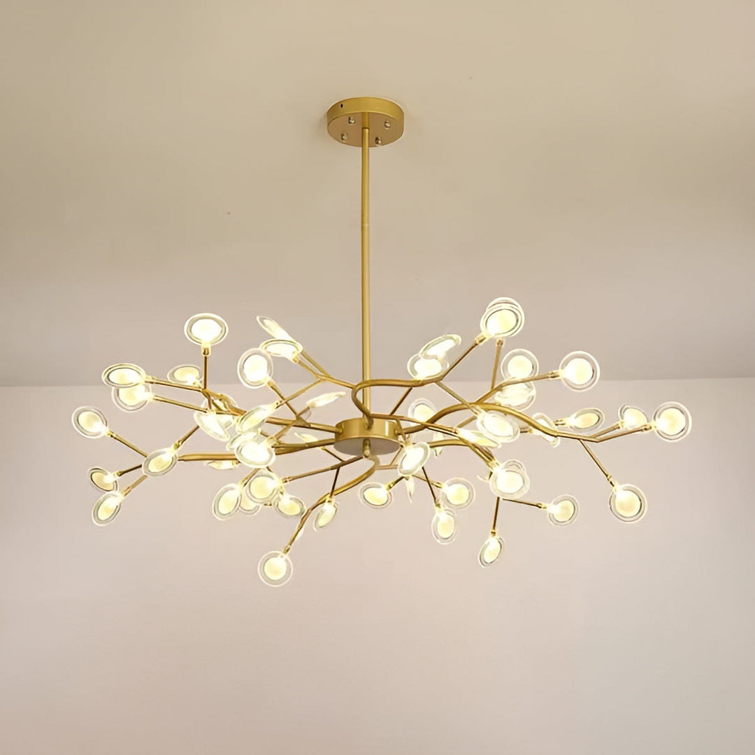 Lustre Branches et Lucioles Élégant | 30 Lumières Ambiance Féerique Noir