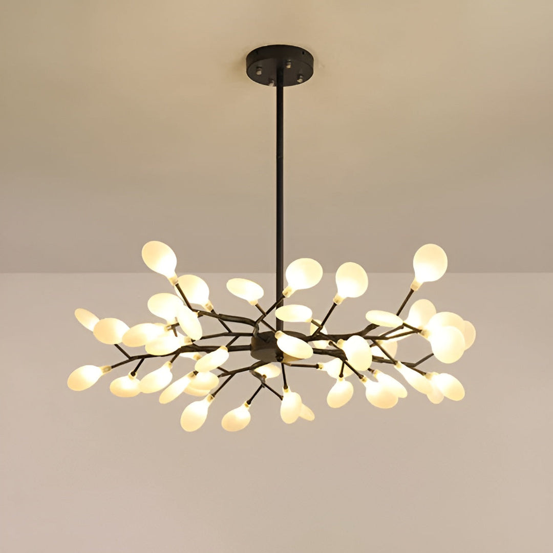 Lustre Branches et Lucioles Élégant | 30 Lumières Ambiance Féerique Noir